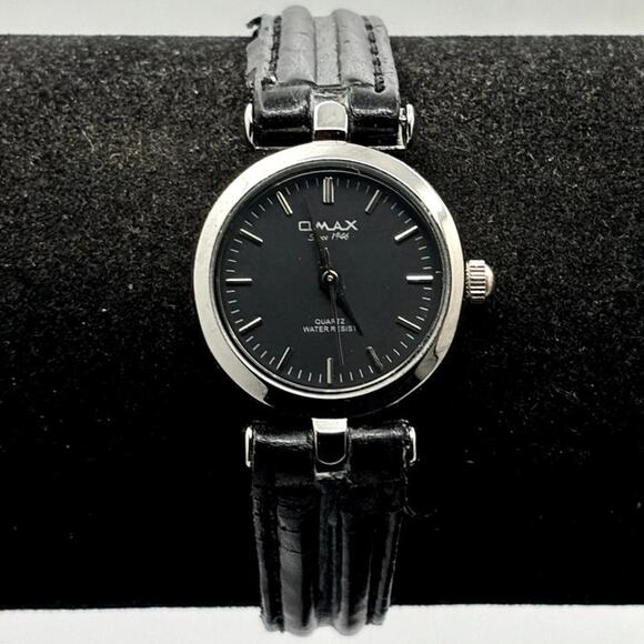Silver & Black Omax Watch - Picture 1 of 4